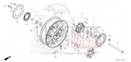 REAR WHEEL CBR500RAN de 2022